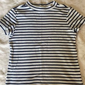 Small Navy Striped Turtle Neck